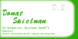 donat spielman business card